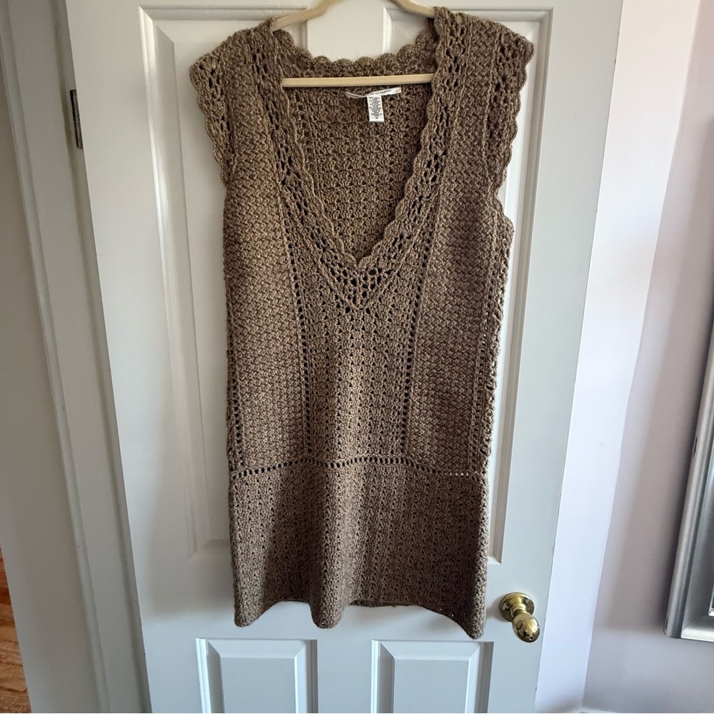 Diane Von Furstenberg Tan Crochet Top